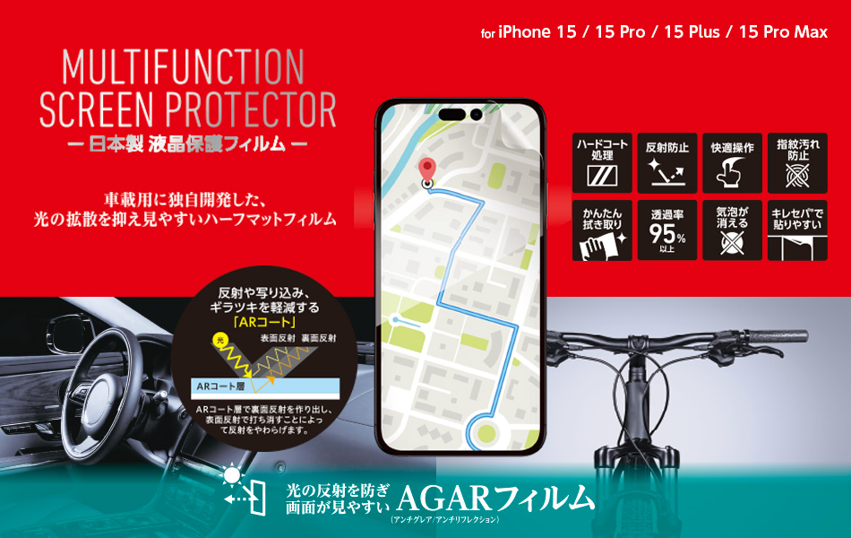 MULUTIFUNCTION SCREEN PROTECTOR for iPhone 15 Series