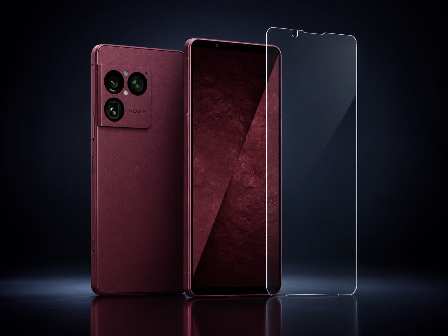Xperia 1 VIIIとガラスフィルムのプレミアムなプロダクトカット