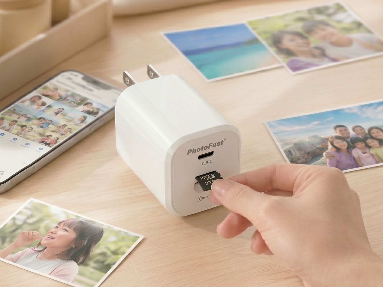 microSDカードに写真や動画を保存