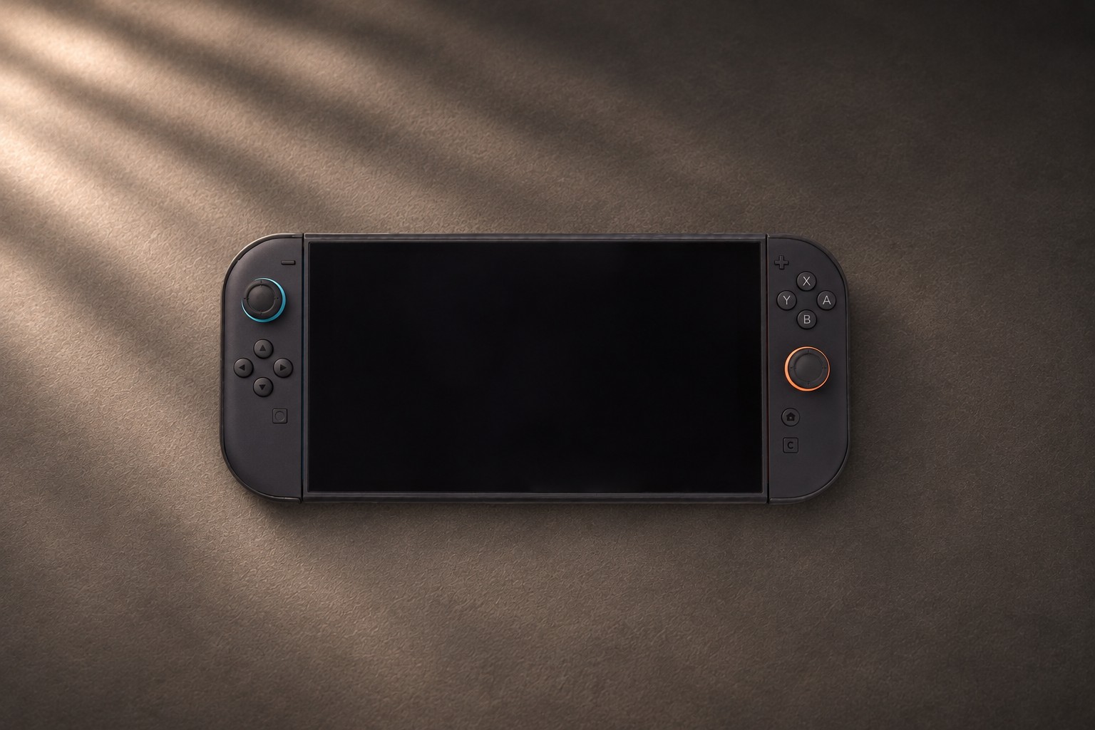 真上から見たDURO装着のSwitch2の正面