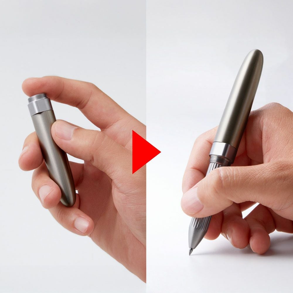 REFILL PEN JACKET Extra Short｜替芯装着イメージ 市販の替芯がそのまま使える