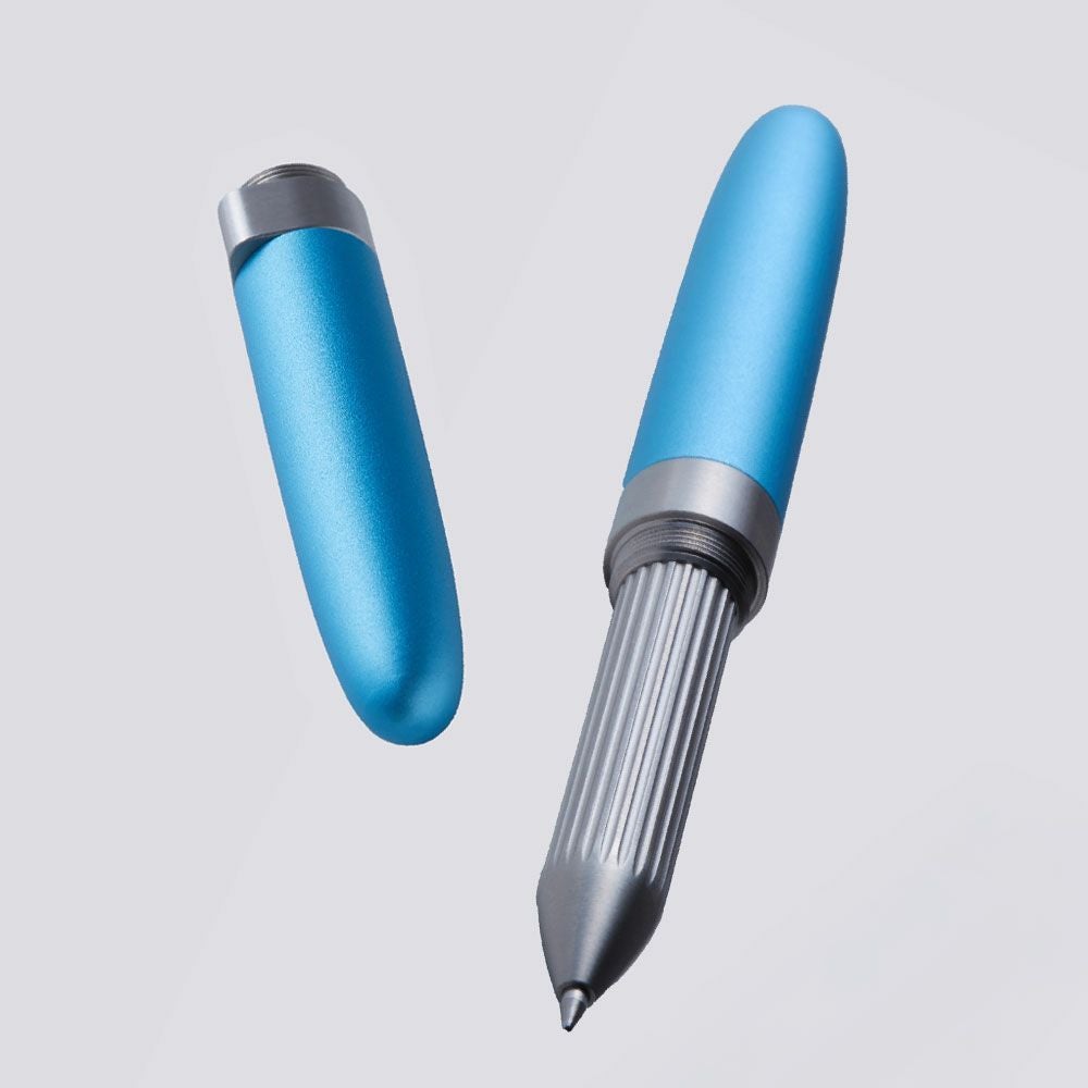 REFILL PEN JACKET Extra Short アクアマリンブルー｜爽やかな青 金属ペン