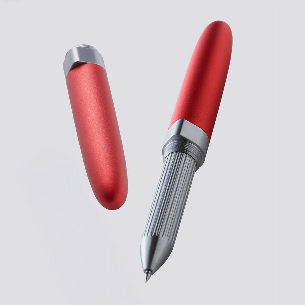 REFILL PEN JACKET Extra Short ルビーレッド｜鮮やかな赤 アルミ製ペン