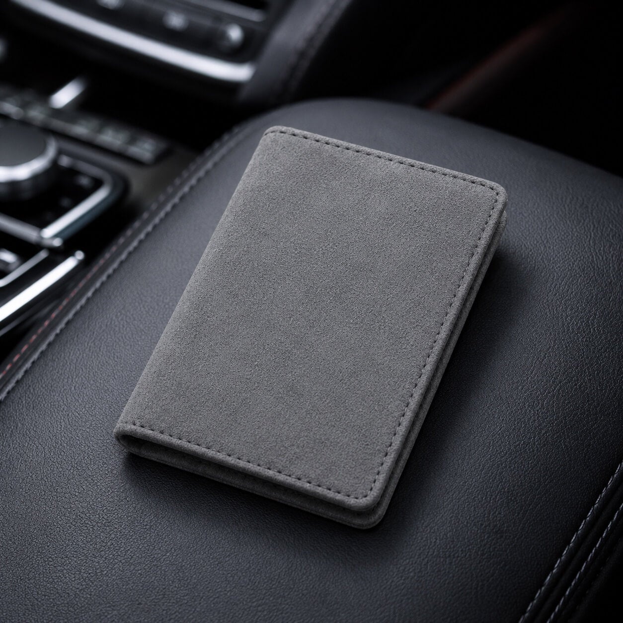 Alcantara®採用 超コンパクト電子車検証ケース｜AirTag収納・カード4枚