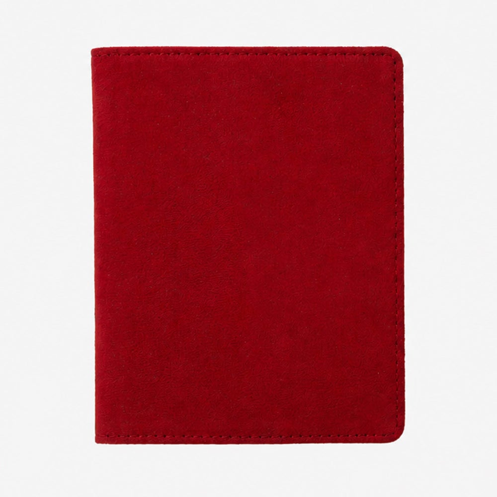 Alcantara®製電子車検証ケース 4996レッドの表面