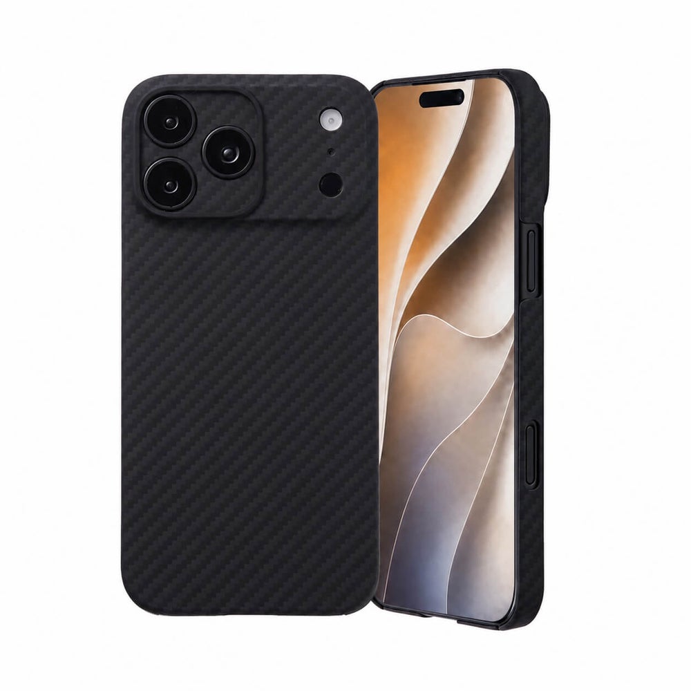 DURO Special Edition ブラックの背面とiPhone装着イメージ