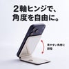 2軸ヒンジでスマートフォンの角度を調整できるMAGLETTEのスタンド
